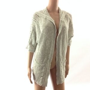 Eoote Women's Open Front Ivory  Cardigan Hooded